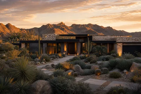 Modern desert home exterior