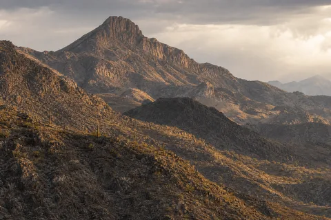 Desert mountain ridges